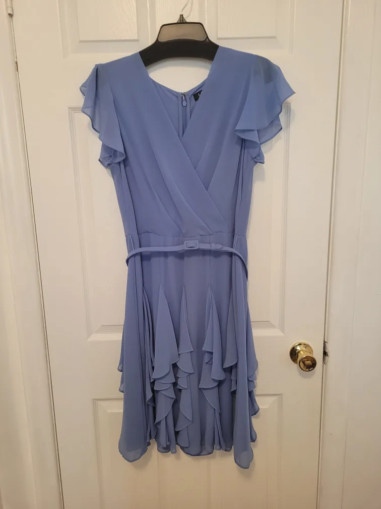 NEW Ralph Lauren Women's Ruffle-Trim Chiffon Dress - Size 8 image indicator(6)