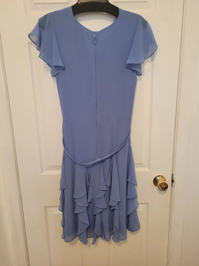 NEW Ralph Lauren Women's Ruffle-Trim Chiffon Dress - Size 8 image indicator(8)