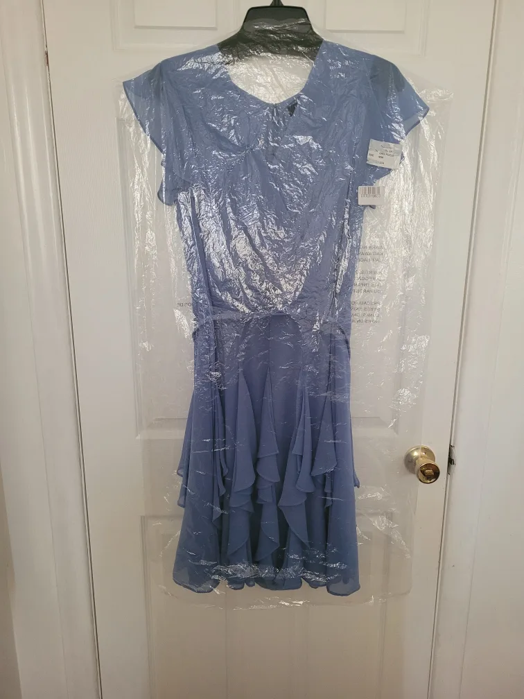 NEW Ralph Lauren Women's Ruffle-Trim Chiffon Dress - Size 8 image indicator(10)