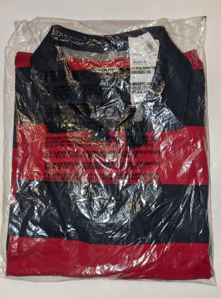 Old Navy Red and Blue Striped Shirt - Men's L image indicator(2)