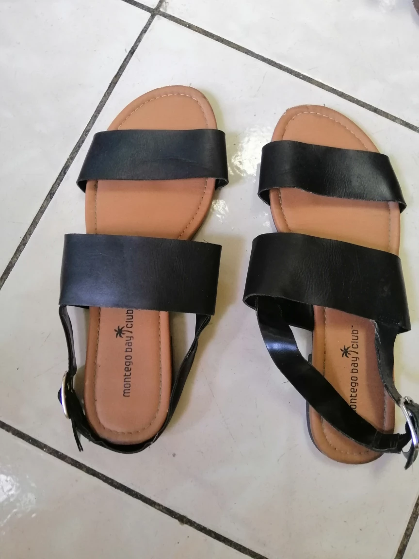 Black Sandals shoes size 38 - photo 2