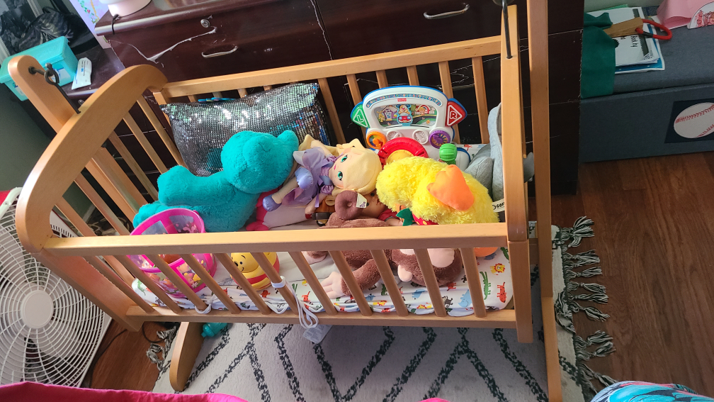 baby traditional wooden rocking cradle
