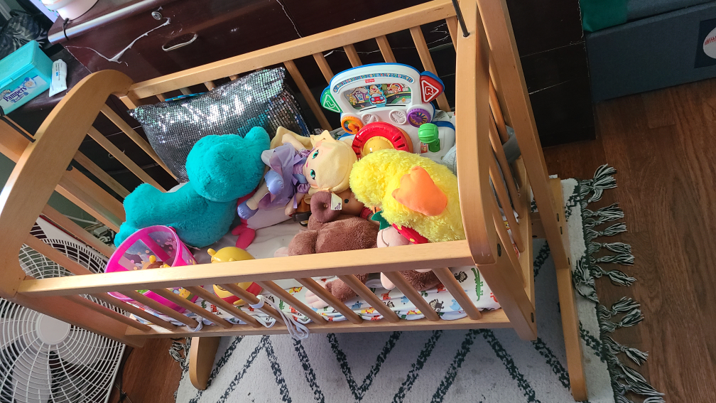 baby traditional wooden rocking cradle - photo 2