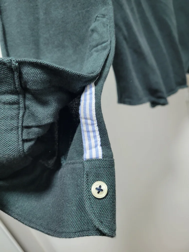 Zara Men's Green Long Sleeve Shirt with Patches image indicator(5)