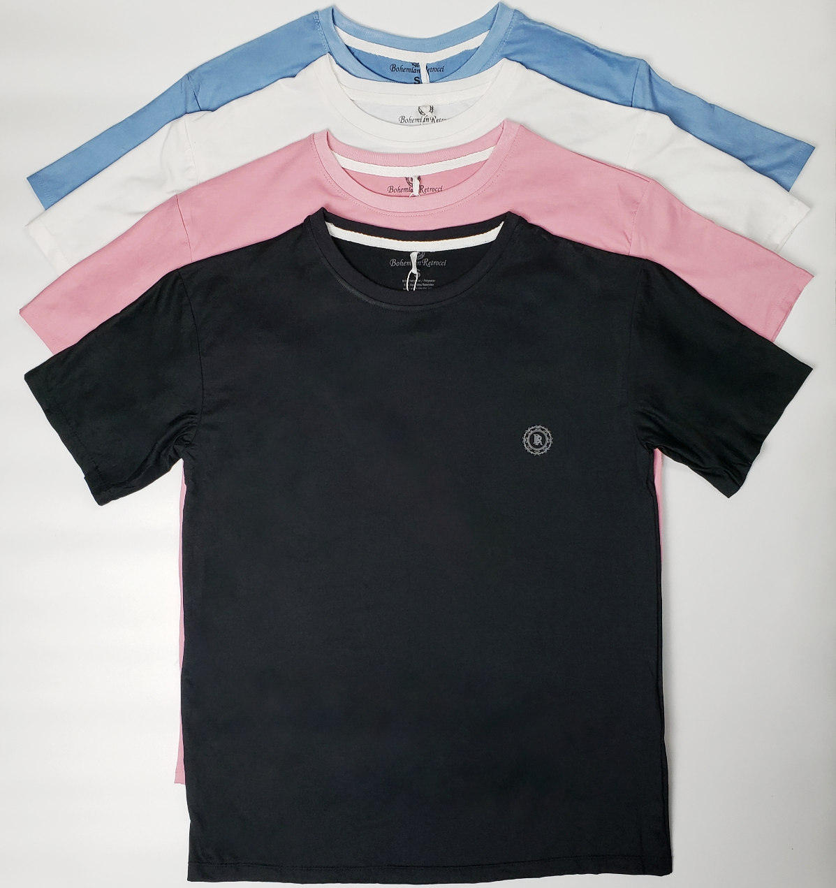 Set of 4 (4 colors) - Bohemian Retroci Men's Crew Neck T-Shirt