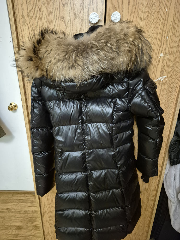 Black Puffer Jacket with Fur Hood - photo 2