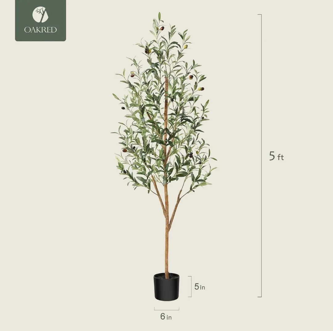 5ft Faux Olive Tree image indicator(2)