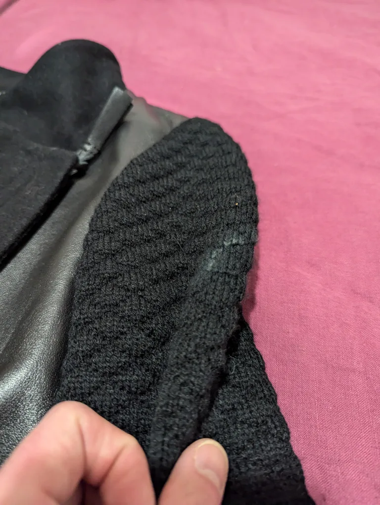 Mackage Women's Black Leather & Knit Jacket image indicator(8)