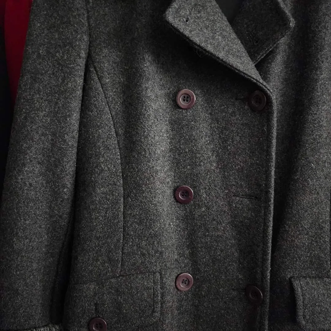 VINTAGE LE CHATEAU LONG WOOL COAT. #S image indicator(4)