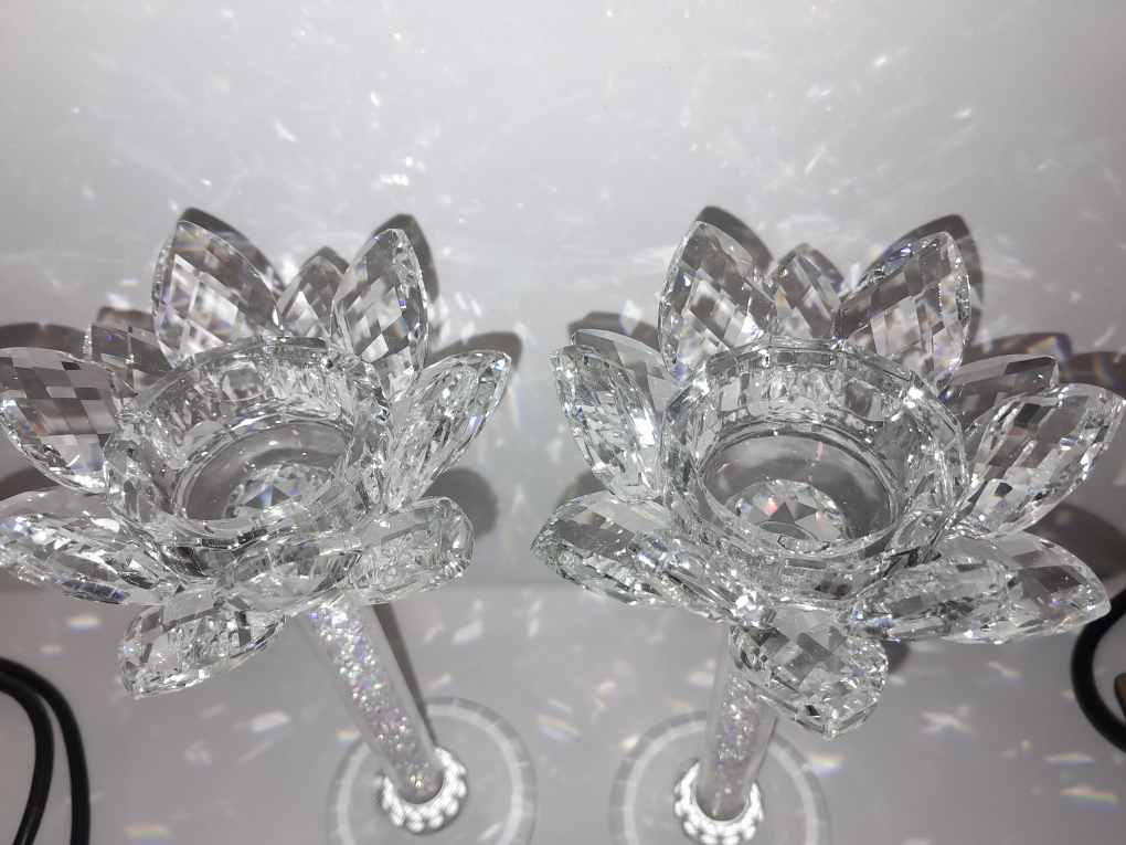 Crystal Lotus Candle Holders - photo 4