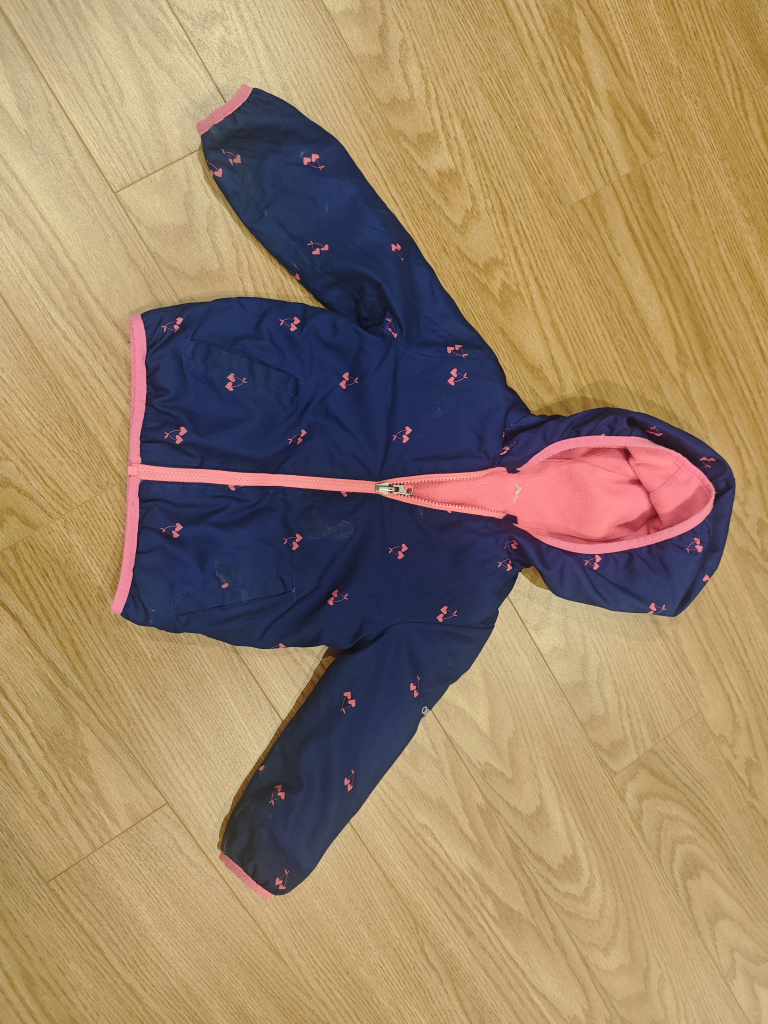 Baby Girl Fleece Jacket with Hood - photo 2