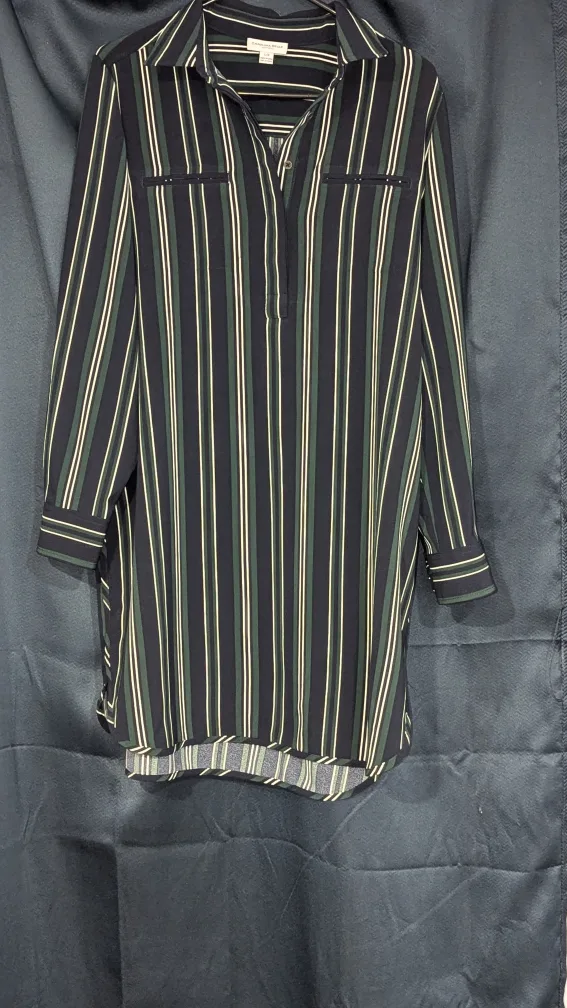 Striped Long Sleeve Blouse #ThriftyPicks image indicator(2)