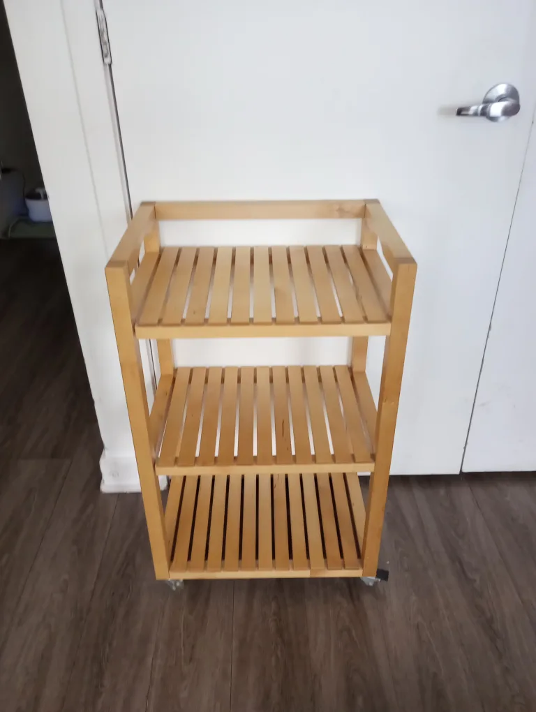Wooden Rolling Cart/Shelf thumbnail
