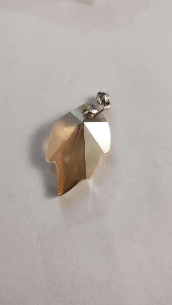 Swarovski Crystal Leaf Pendant