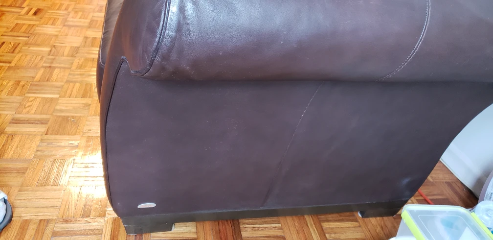 Brown Leather Chaise Lounge - photo 3
