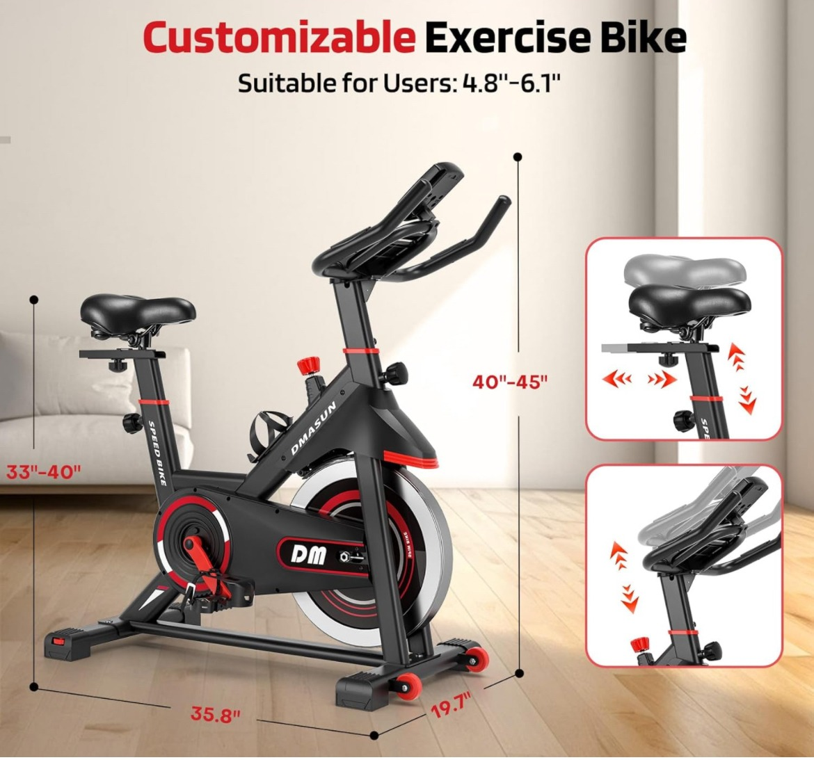 DMASUN Indoor Cycling Bike Exercise Bike Stationary Bike - photo 2
