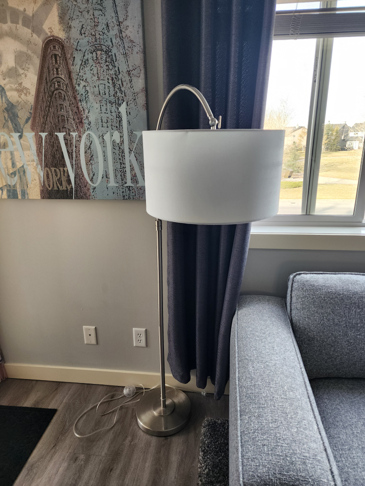 Floor Lamp with White Shade