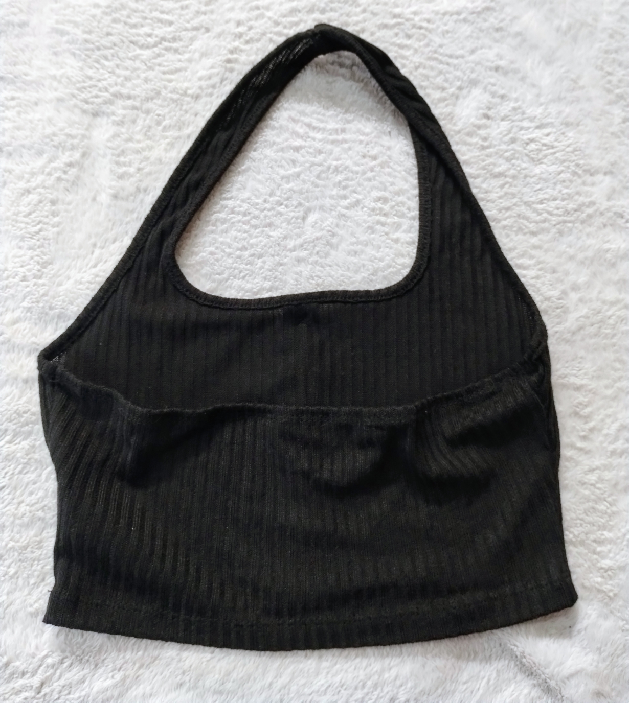 Black Halter Crop Top - photo 2