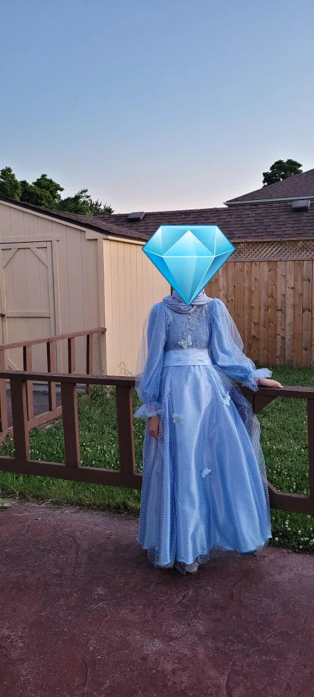 HANDMADE Blue Formal Gown Graduation or Prom image indicator(2)