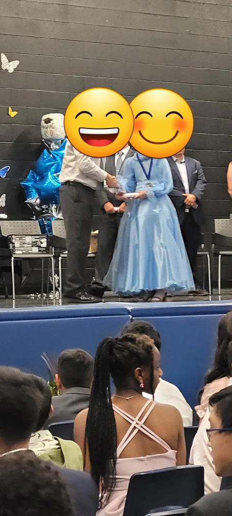 HANDMADE Blue Formal Gown Graduation or Prom image indicator(3)