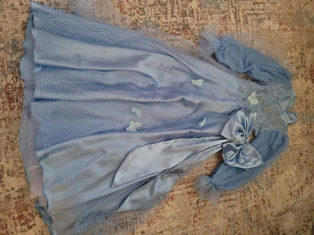 HANDMADE Blue Formal Gown Graduation or Prom image indicator(5)