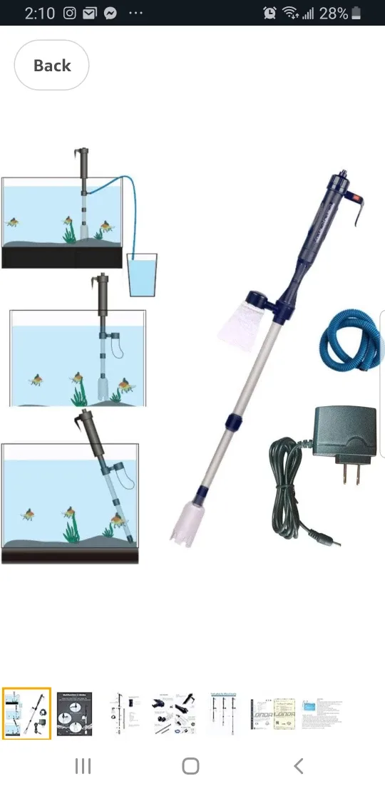 LONDAFISH Electric Fish Tank Vacuum Cleaner  brand new image indicator(6)