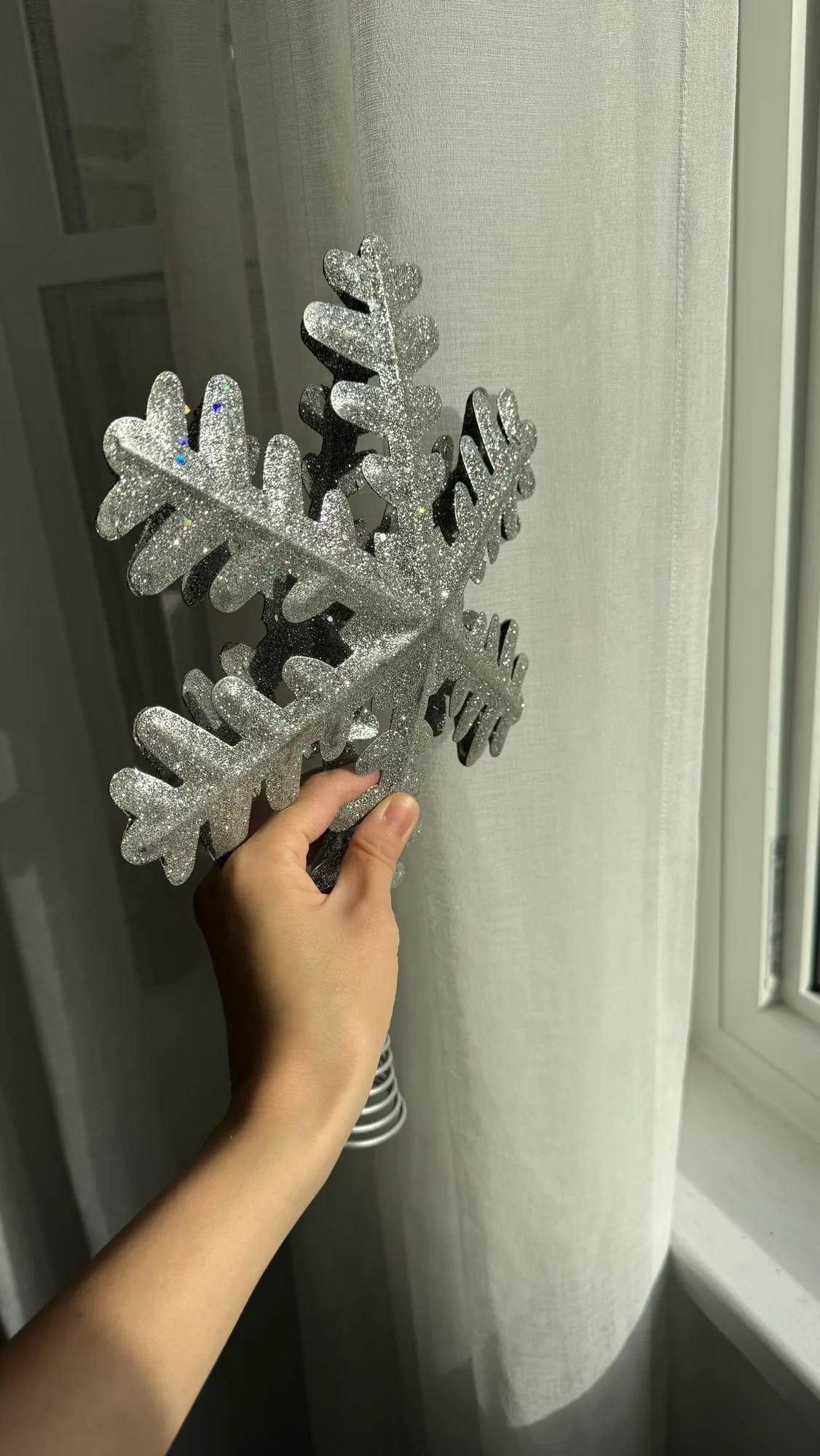 Christmas tree topper - silver star image indicator(2)