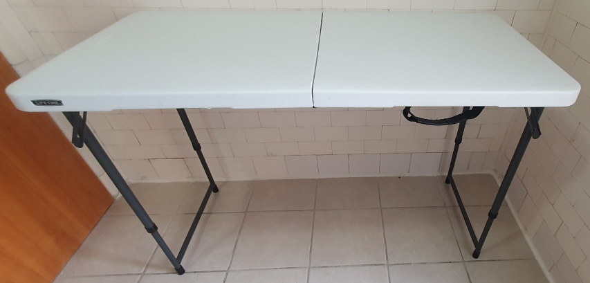 Lifetime Fold-In-Half Adjustable Folding Table, 4 Foot