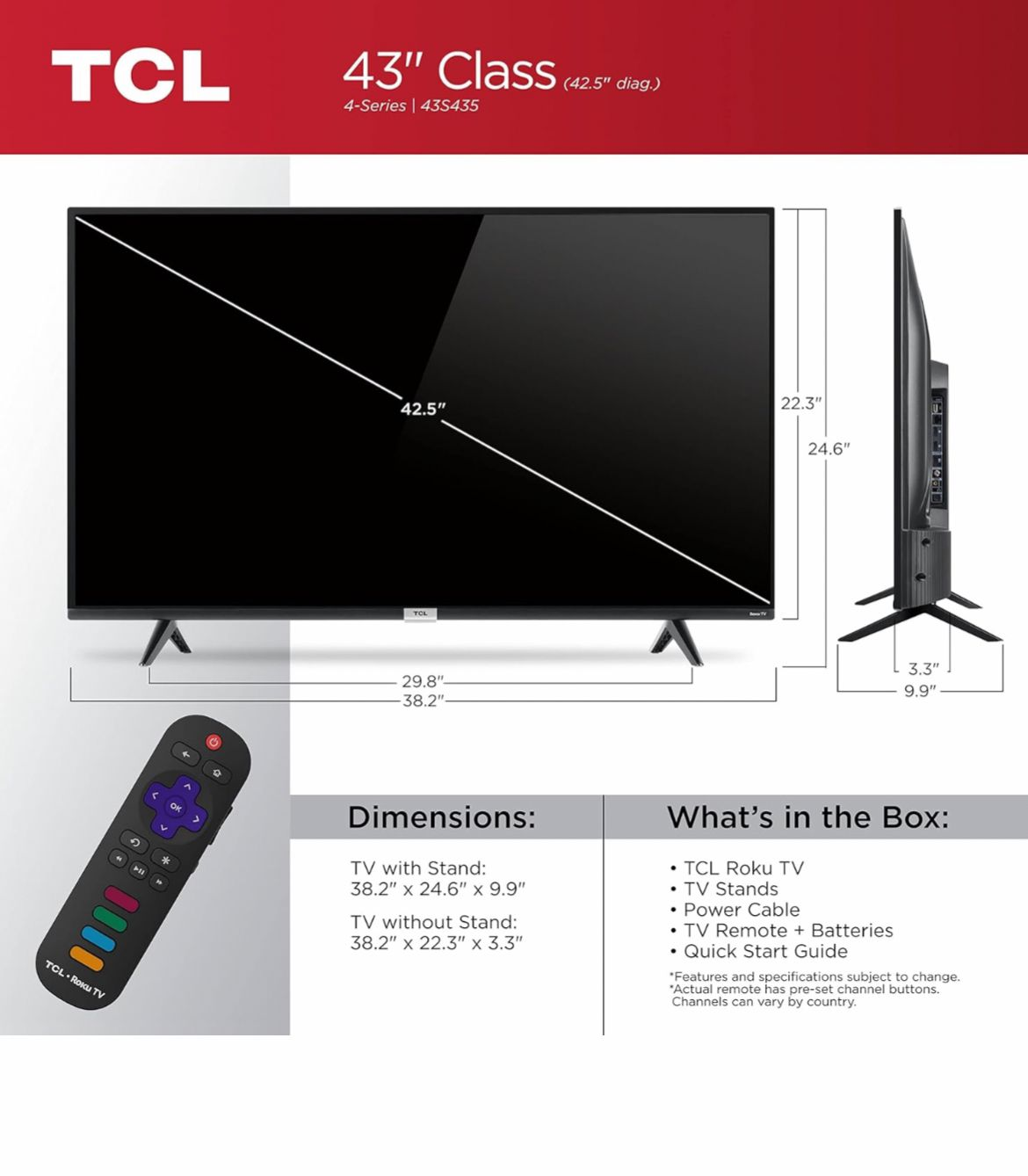 TCL 43 inch Roku TV - photo 5