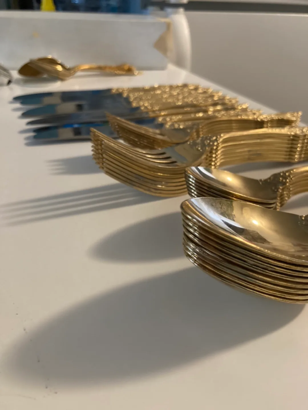 Vintage 24k Gold Plated Flatware 40 set image indicator(3)