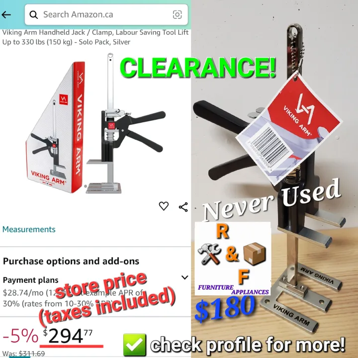 Viking Arm Handheld Jack Clamp Labour Saving Tool Lift thumbnail