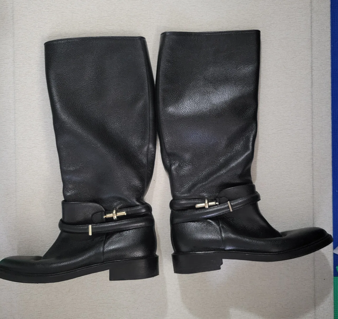 BALENCIAGA Black Leather Knee-High Boots thumbnail