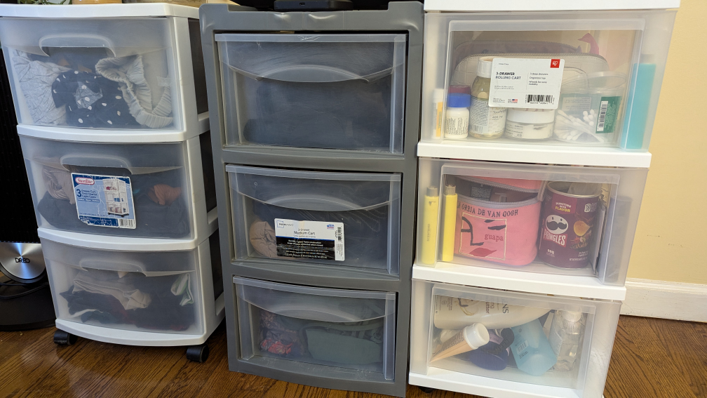 3-Drawer Rolling Cart