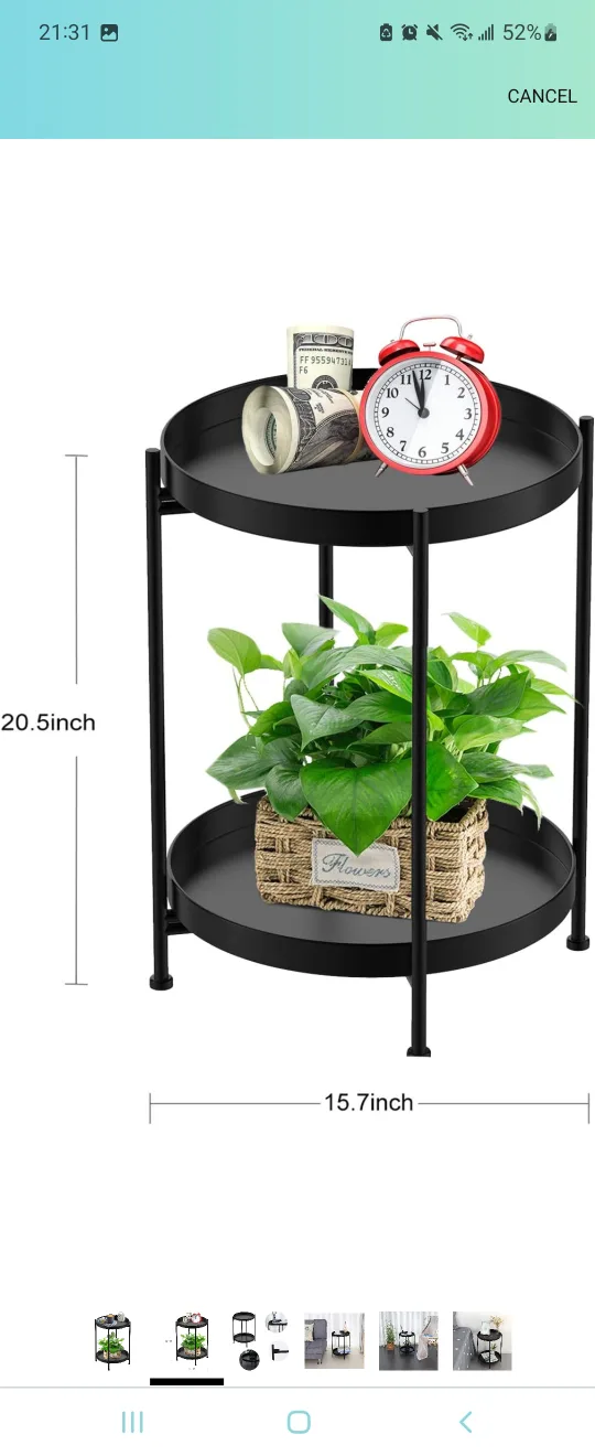 Rose Gold Metal Side Table image indicator(3)