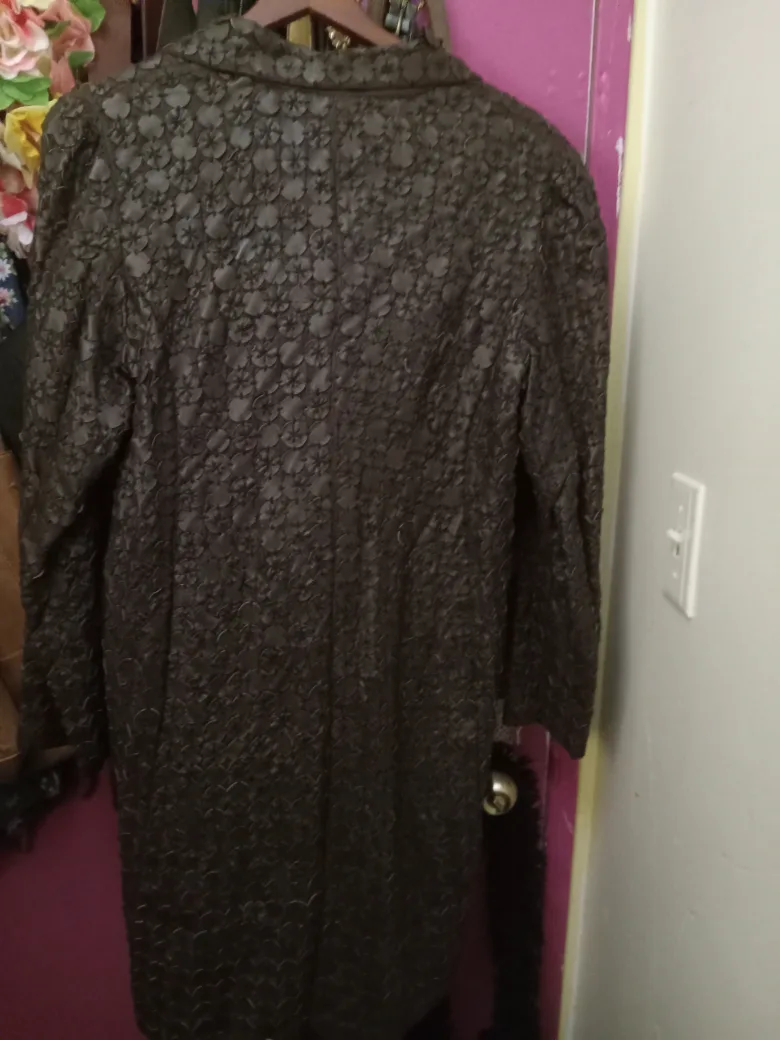 Brown Floral Embroidered Jacket image indicator(2)