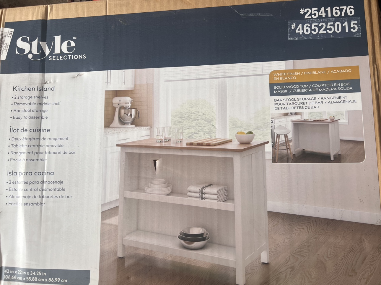 Style Selections Kitchen Island - photo 3