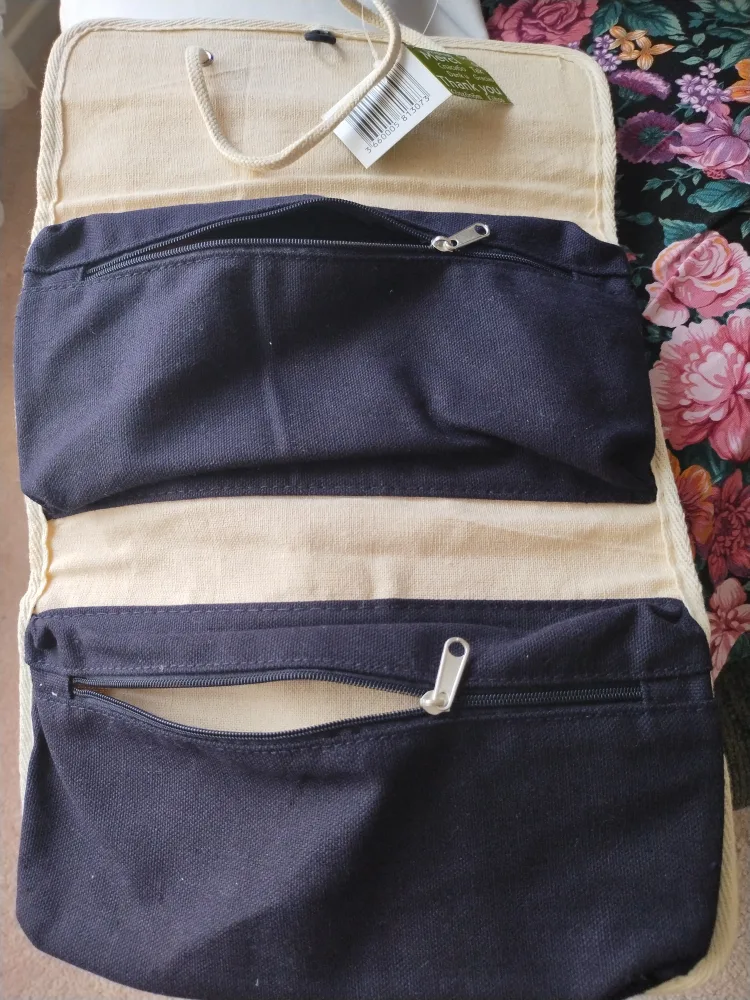 Natural Canvas Makeup Bag image indicator(2)