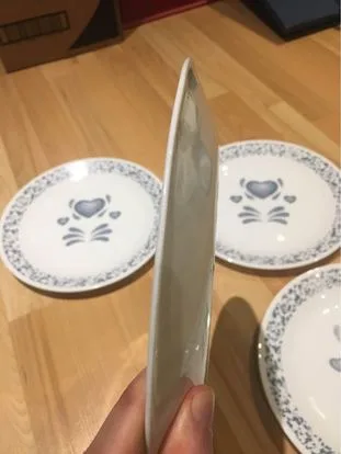 Corelle Dinner Plates - Blue Heart Pattern image indicator(5)