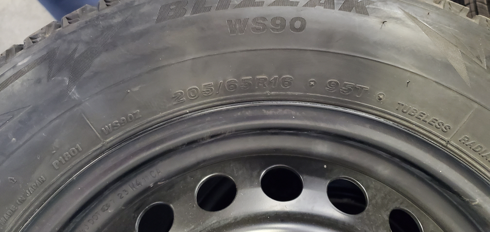 Bridgestone Blizzak WS90 Winter Tires (Set of 4) 205/65R16 - photo 2