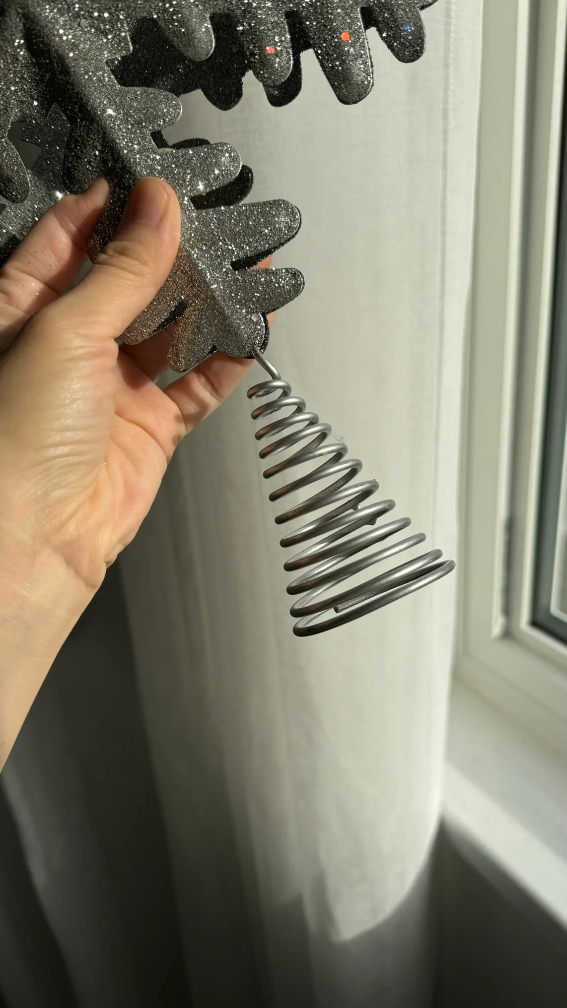 Christmas tree topper - silver star image indicator(3)