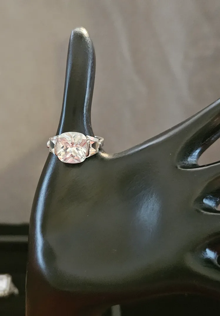 Vintage Sterling Silver Engagement Ring 💍 image indicator(7)