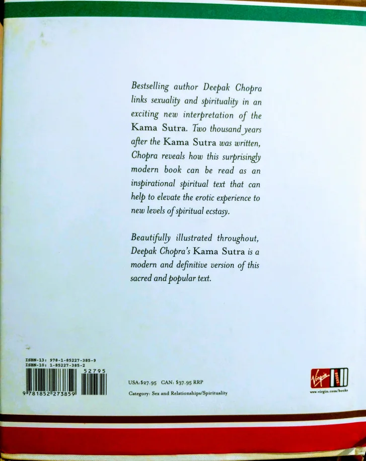 Deepak Chopra Kama Sutra  hardcover book image indicator(2)
