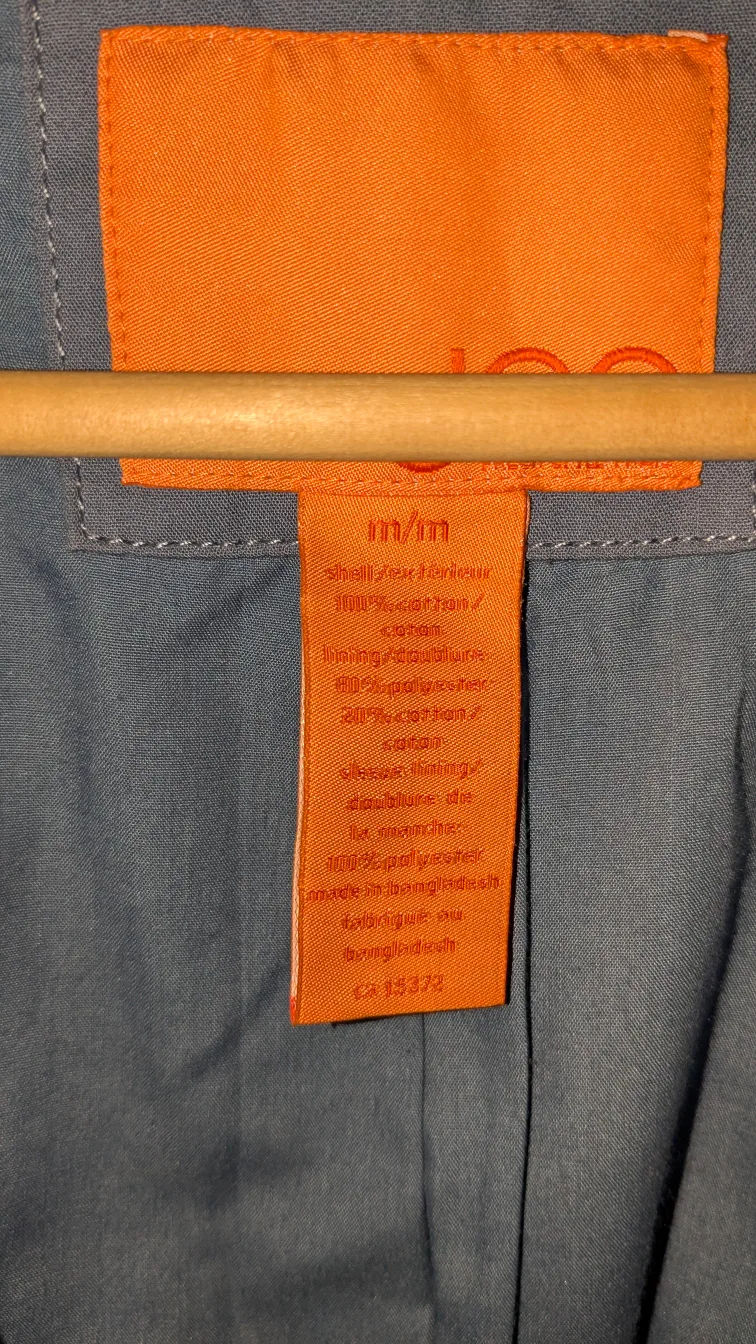 Joe Fresh Blue Grey Trench Coat w/ Belt #freecycle image indicator(4)