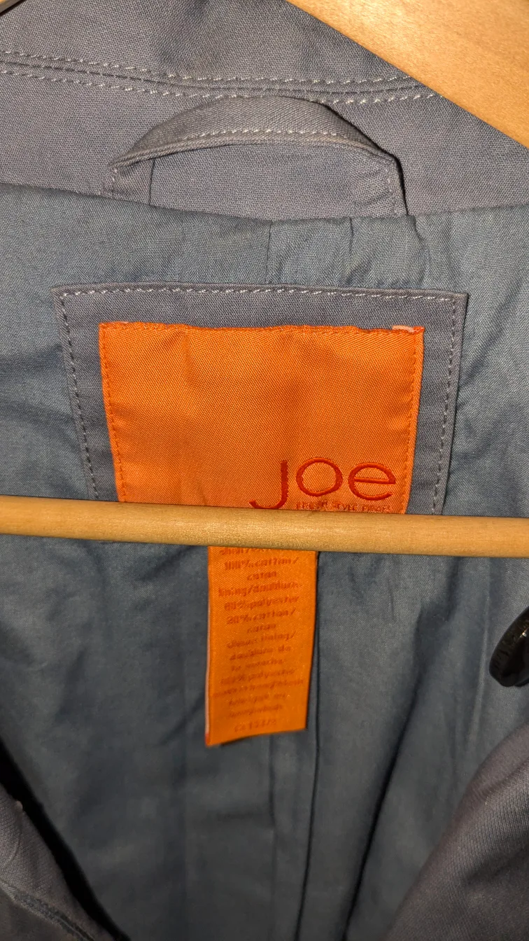 Joe Fresh Blue Grey Trench Coat w/ Belt #freecycle image indicator(5)