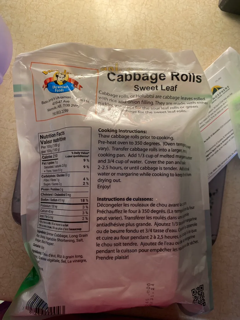 Frozen cabbage rolls unopened image indicator(2)