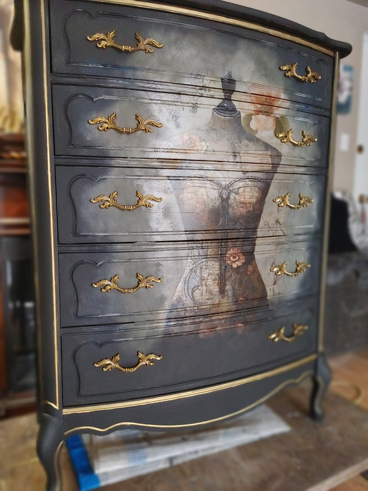 Gorgeous boujee Dresser with Gold Accents - photo 3