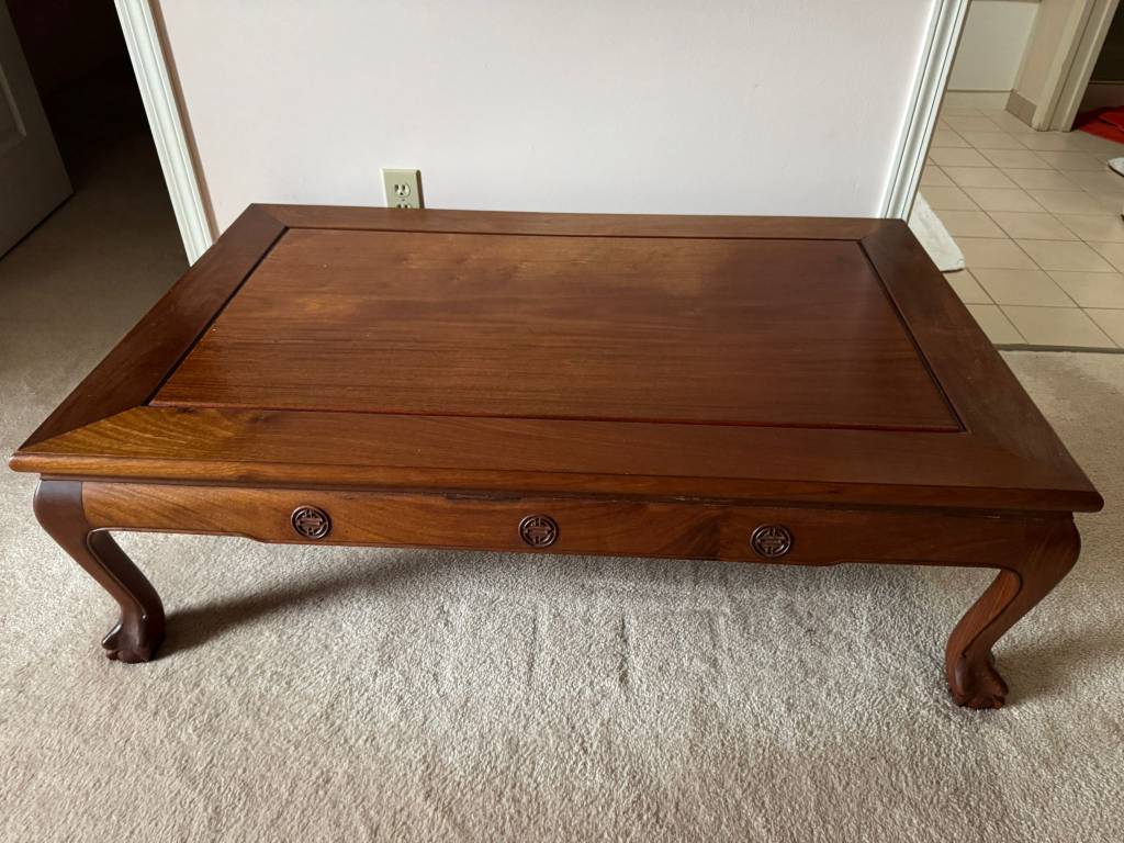 Large Solid Wood Coffee Table - photo 2