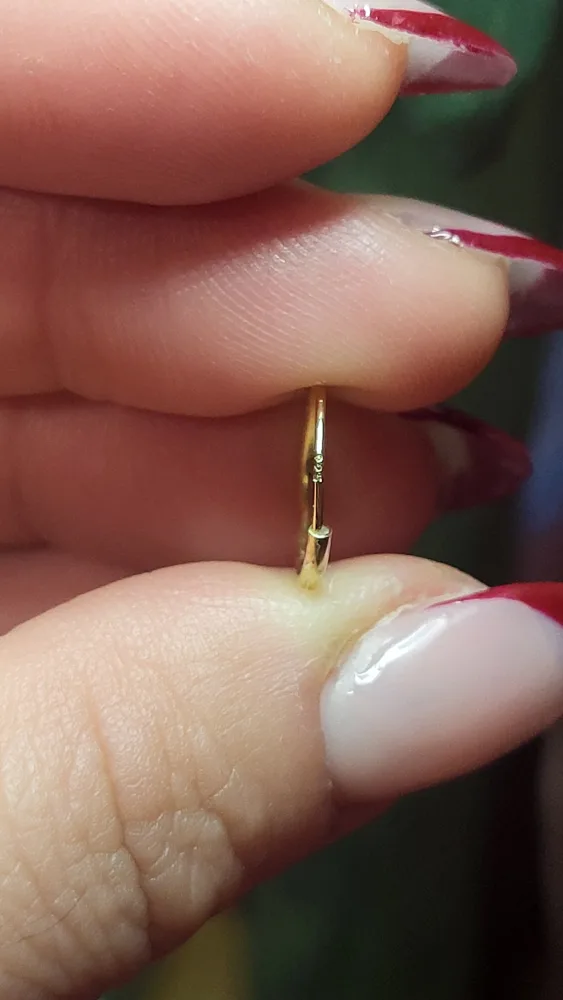 Gold Plated Sterling Silver Hoop Sleeper Earrings (3 sizes) image indicator(2)