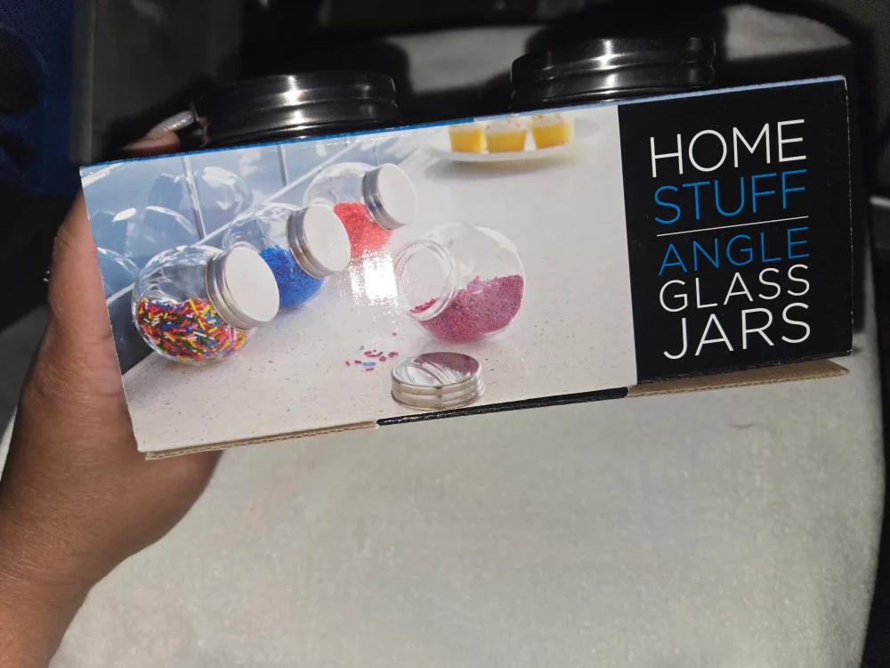Home Stuff Angle Glass Jars - Set of 4 image indicator(3)