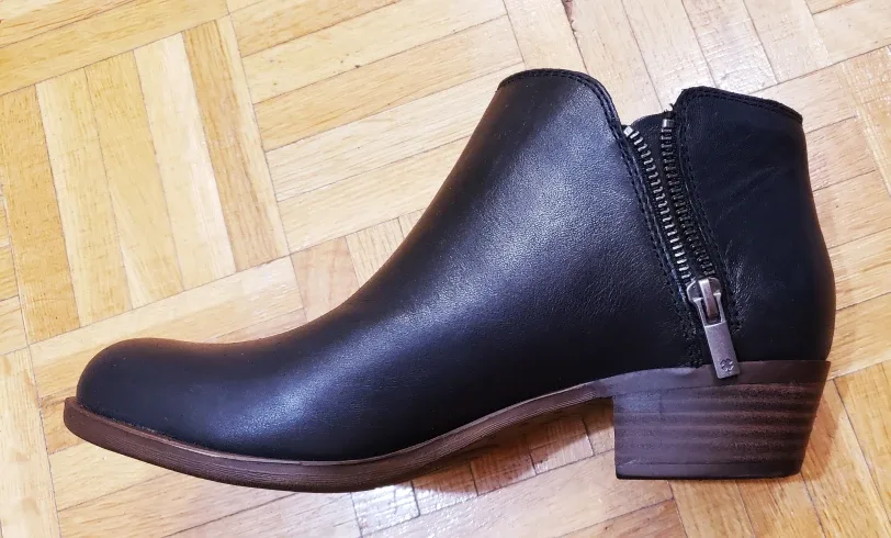 Black Leather  Women's Ankle Boots image indicator(2)